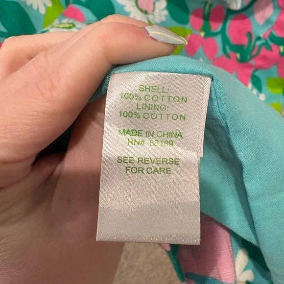 Lilly Pulitzer Floral V-Neck Printed Dress Size 4 Dobby Fabric Blossom Lined 💐 - Picture 2 of 4